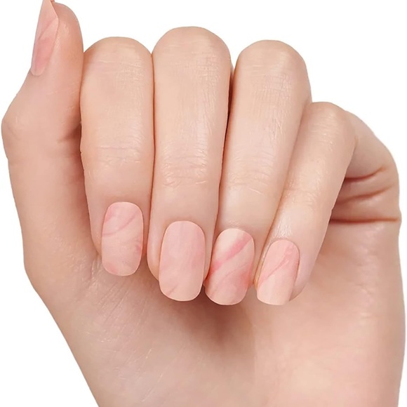 *Retired* Color Street: Pebble Rebel | Marble Pastel Pink Spring Swirl Peach - Picture 8 of 10